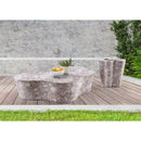  Meridian Monza Brown Marble Finish Concrete Indoor / Outdoor End / Side Table IMAGE 9