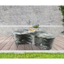  Meridian Monza Green Marble Finish Concrete Indoor / Outdoor Coffee Table IMAGE 2