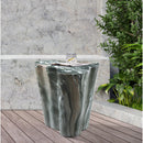  Meridian Monza Green Marble Finish Concrete Indoor / Outdoor End / Side Table IMAGE 2
