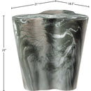  Meridian Monza Green Marble Finish Concrete Indoor / Outdoor End / Side Table IMAGE 7