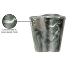  Meridian Monza Green Marble Finish Concrete Indoor / Outdoor End / Side Table IMAGE 8