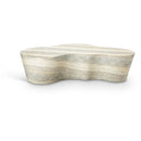  Meridian Monza Natural Travertine Finish Concrete Indoor / Outdoor Coffee Table IMAGE 1