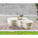  Meridian Monza Natural Travertine Finish Concrete Indoor / Outdoor Coffee Table IMAGE 2