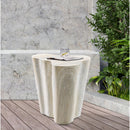  Meridian Monza Natural Travertine Finish Concrete Indoor / Outdoor End / Side Table IMAGE 2