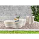  Meridian Monza Natural Travertine Finish Concrete Indoor / Outdoor End / Side Table IMAGE 9