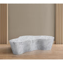  Meridian Monza White Marble Finish Concrete Indoor / Outdoor Coffee Table IMAGE 3