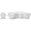  Meridian Monza White Marble Finish Concrete Indoor / Outdoor Coffee Table IMAGE 8