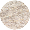  Meridian Varenna Beige Marble Top And Acacia Wood Base Coffee Table IMAGE 4