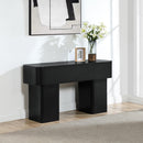  Meridian Oakmont Black Oak Veneer Console Table IMAGE 2