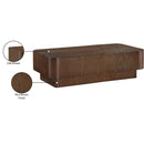  Meridian Oakmont Brown Oak Veneer Coffee Table IMAGE 7