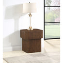  Meridian Oakmont Brown Oak Veneer End / Side Table IMAGE 2