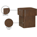  Meridian Oakmont Brown Oak Veneer End / Side Table IMAGE 7