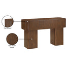 Meridian Oakmont Brown Oak Veneer Console Table IMAGE 7
