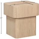  Meridian Oakmont Natural Oak Veneer End / Side Table IMAGE 6