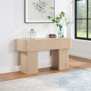  Meridian Oakmont Natural Oak Veneer Console Table IMAGE 2
