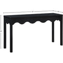  Meridian Fiora Black Oak Veneer Console Table IMAGE 6