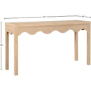  Meridian Fiora Natural Oak Veneer Console Table IMAGE 6