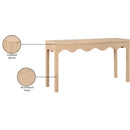  Meridian Fiora Natural Oak Veneer Console Table IMAGE 7