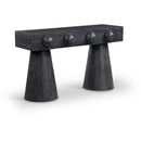  Meridian Bracciano Black Oak Veneer Console Table IMAGE 1