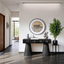  Meridian Bracciano Black Oak Veneer Console Table IMAGE 2