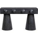  Meridian Bracciano Black Oak Veneer Console Table IMAGE 3