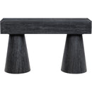  Meridian Bracciano Black Oak Veneer Console Table IMAGE 5