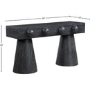  Meridian Bracciano Black Oak Veneer Console Table IMAGE 8