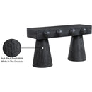  Meridian Bracciano Black Oak Veneer Console Table IMAGE 9