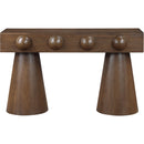 Meridian Bracciano Brown Oak Veneer Console Table IMAGE 3