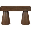  Meridian Bracciano Brown Oak Veneer Console Table IMAGE 5