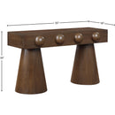  Meridian Bracciano Brown Oak Veneer Console Table IMAGE 8