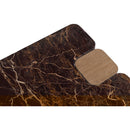  Meridian Ravenna Burgundy Genuine Marble Top And Oak Wood Base End / Side Table IMAGE 5
