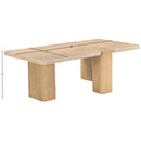  Meridian Ravenna Natural Genuine Travertine and Oak Wood Coffee Table IMAGE 10