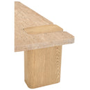  Meridian Ravenna Natural Genuine Travertine and Oak Wood Coffee Table IMAGE 9
