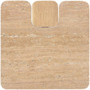 Meridian Ravenna Natural Genuine Travertine and Oak Wood End / Side Table IMAGE 5