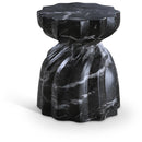  Meridian Caserta Black Marble Finish Concrete Indoor / Outdoor End Table IMAGE 1