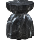  Meridian Caserta Black Marble Finish Concrete Indoor / Outdoor End Table IMAGE 5