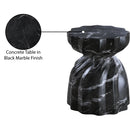  Meridian Caserta Black Marble Finish Concrete Indoor / Outdoor End Table IMAGE 8