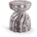  Meridian Caserta Brown Marble Finish Concrete Indoor / Outdoor End Table IMAGE 1