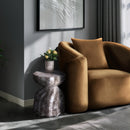  Meridian Caserta Brown Marble Finish Concrete Indoor / Outdoor End Table IMAGE 3