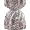  Meridian Caserta Brown Marble Finish Concrete Indoor / Outdoor End Table IMAGE 4