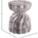  Meridian Caserta Brown Marble Finish Concrete Indoor / Outdoor End Table IMAGE 7