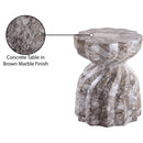  Meridian Caserta Brown Marble Finish Concrete Indoor / Outdoor End Table IMAGE 8