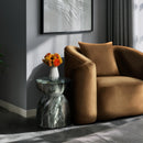  Meridian Caserta Green Marble Finish Concrete Indoor / Outdoor End Table IMAGE 3
