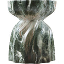  Meridian Caserta Green Marble Finish Concrete Indoor / Outdoor End Table IMAGE 4