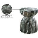  Meridian Caserta Green Marble Finish Concrete Indoor / Outdoor End Table IMAGE 8