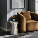  Meridian Caserta Natural Travertine Finish Concrete Indoor / Outdoor End Table IMAGE 3
