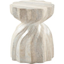  Meridian Caserta Natural Travertine Finish Concrete Indoor / Outdoor End Table IMAGE 5