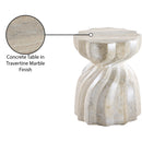  Meridian Caserta Natural Travertine Finish Concrete Indoor / Outdoor End Table IMAGE 8