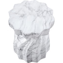  Meridian Caserta White Marble Finish Concrete Indoor / Outdoor End Table IMAGE 6